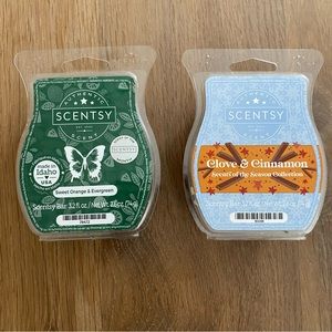 NEW Scentsy Bars - “Sweet Orange Evergreen” and “Clove & Cinnamon”